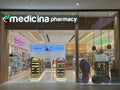 Medicina Pharmacy at Dubai Hills Mall in the UAE. Royalty Free Stock Photo