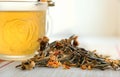 Medicinal herb sagan daila and healing tea , Rhododendron of Adamsia. Shallow DOF