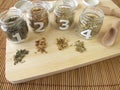 Medicinal herbs samples