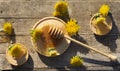 Medicinal honey dandelion with spoon