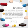 Mix Medicine Pills With Text Background Banner Vector Design Royalty Free Stock Photo