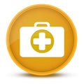 Medicine Bag luxurious glossy yellow round button abstract Royalty Free Stock Photo