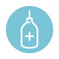 Medicine bottle drug medical and health care block style icon