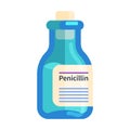 Medicine bottle. Medical penicillin drugs bottle .