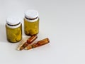 Medicine bottle and pills Royalty Free Stock Photo