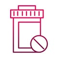 Medicine bottle prescription prevent spread of covid19 gradient icon