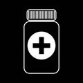 medicine bottle vitamin health doctor icon vector