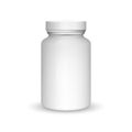 Realistic vector 3d blank plastic medicine bottle Royalty Free Stock Photo