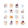 Medicine bottles vector concept in flat style Royalty Free Stock Photo