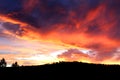 Medicine bow national forest in Wyoming sunset