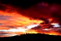 Medicine bow national forest in Wyoming sunset