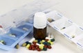 Medicine boxes with pills and medicines Royalty Free Stock Photo