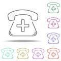 medicine calling line icon. Elements of Medicine in multi color style icons. Simple icon for websites, web design, mobile app,