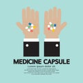 Medicine Capsule In Hand Royalty Free Stock Photo