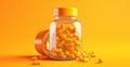 Medicine Capsule Jar, Immune Support, Health Care, Body Supplements - AI generated image