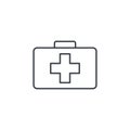 Medicine chest thin line icon. Linear vector symbol