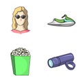 Medicine, cinema and other web icon in cartoon style.transportation, sport icons in set collection.