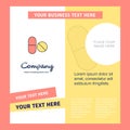 Medicine Company Brochure Template. Vector Busienss Template