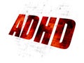 Medicine concept: ADHD on Digital background