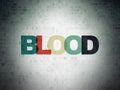 Medicine concept: Blood on Digital Data Paper background