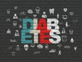 Medicine concept: Diabetes on wall background