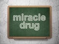 Medicine concept: Miracle Drug on chalkboard background Royalty Free Stock Photo