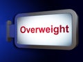 Medicine concept: Overweight on billboard background