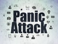 Medicine concept: Panic Attack on Digital Data Paper background