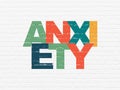 Medicine concept: Anxiety on wall background