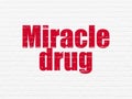 Medicine concept: Miracle Drug on wall background Royalty Free Stock Photo