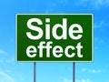 Medicine concept: Side Effect on road sign background