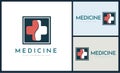 Medicine cross pharmacy hospital clinic logo template design