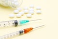 Medical composition, syringe, drug