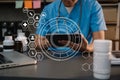 Medicine doctor hand working with modern digital tablet computer interface as medical network concept Royalty Free Stock Photo