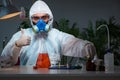 The medicine drug researcher working in lab Royalty Free Stock Photo