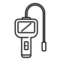 Medicine endoscope icon outline vector. Medical camera Royalty Free Stock Photo