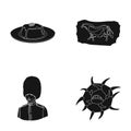Medicine, food and or web icon in black style.history, travel icons in set collection.