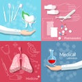 Medicine health medical concept dentistry blood donation set Royalty Free Stock Photo