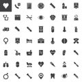 Medicine and Health vector icons set Royalty Free Stock Photo