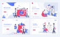 Medicine and healthcare web concept for landing page in flat design. Vector illustration Royalty Free Stock Photo