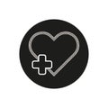 Medicine heart icon. Cardiology sign. Vector illustration. EPS 10.