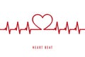 Medicine heartbeat flat lines cardiogram