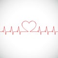 Medicine heartbeat flat lines cardiogram