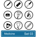 Medicine icon set