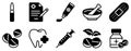 Medicine Icon Set Comprehensive Solid Style Collection for Healthcare and Wellness Royalty Free Stock Photo