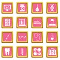 Medicine icons pink