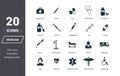 Medicine icons set. Premium quality symbol collection. Medicine icon set simple elements. Ready to use in web design, apps, softwa Royalty Free Stock Photo