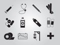 Medicine icons set simple