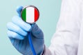 Medicine in Italy is free and paid. Expensive medical insurance. Treatment of disease at the highest level Doctor stethoscope Royalty Free Stock Photo