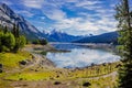 Medicine Lake, Jasper National Park, Alberta, Canada Royalty Free Stock Photo